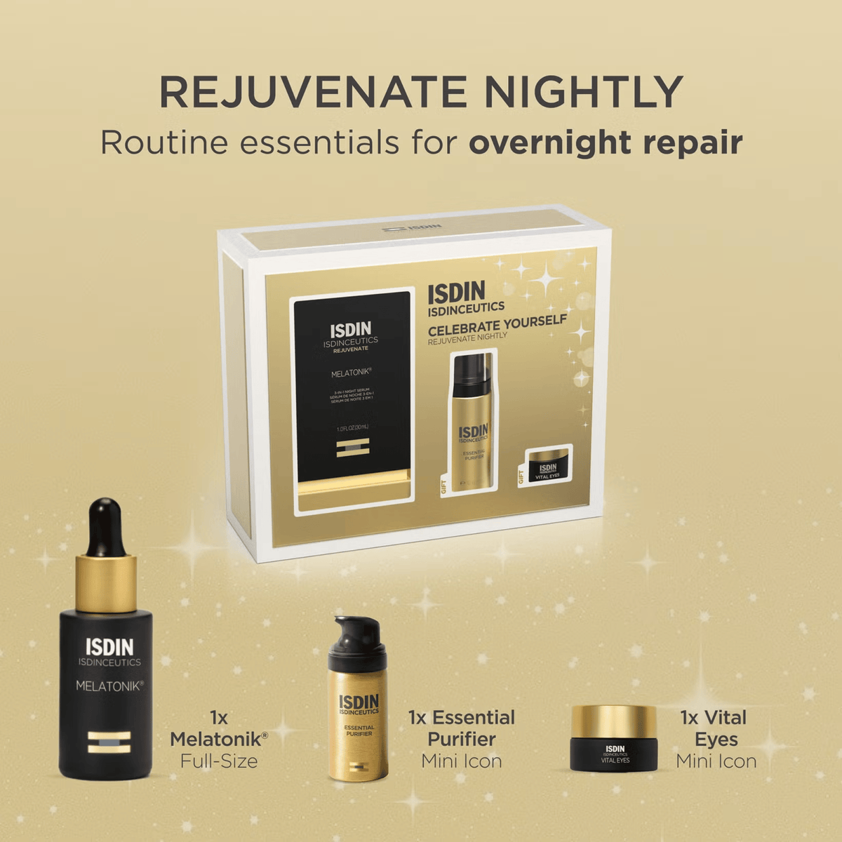 ISDIN Anti-Aging Skincare Kits ISDIN Rejuvenate Nightly Holiday Kit ($221 Value) - Skin Type Solutions