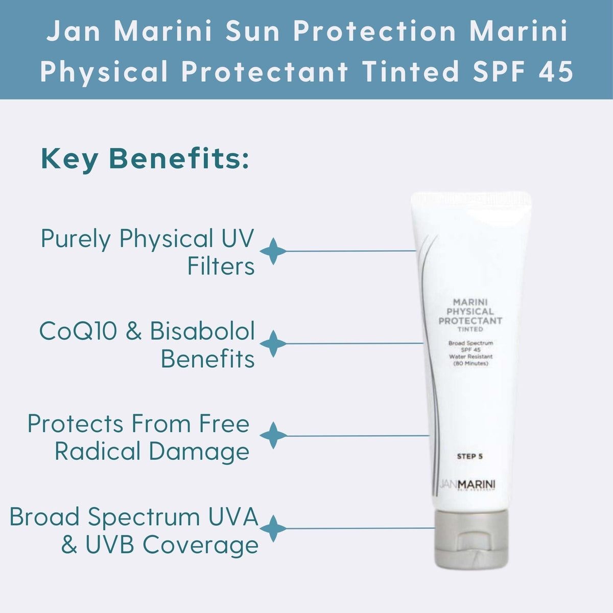 Jan Marini Facial Sunscreen 2.0 fl. oz. Jan Marini Sun Protection Marini Physical Protectant Tinted SPF 45 - Skin Type Solutions