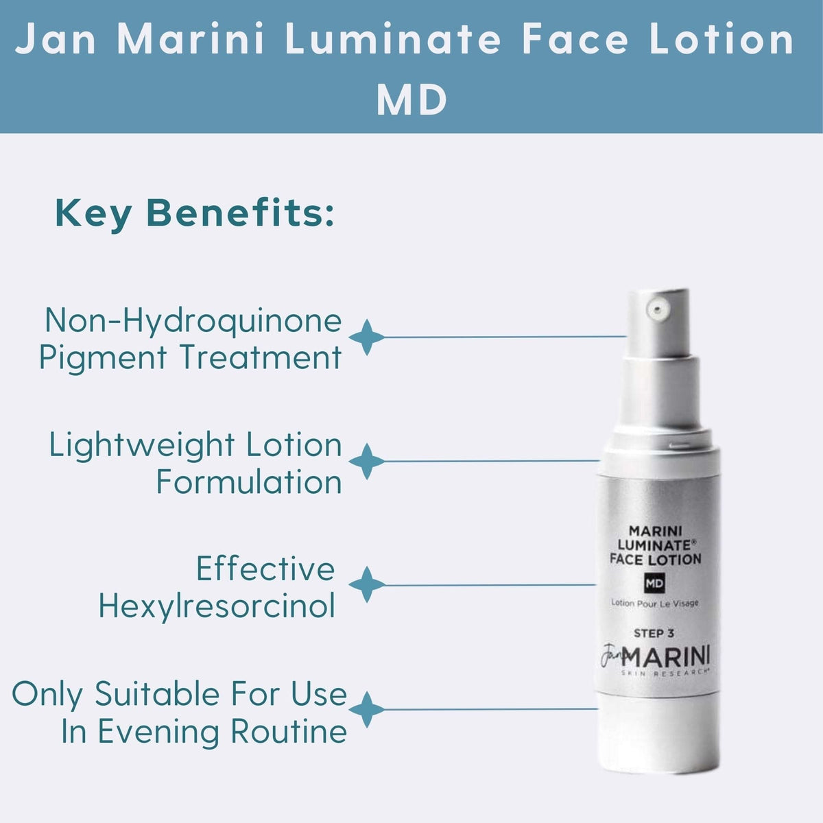 Jan Marini Facial Treatment 1 fl. oz. Jan Marini Luminate Face Lotion MD - Skin Type Solutions