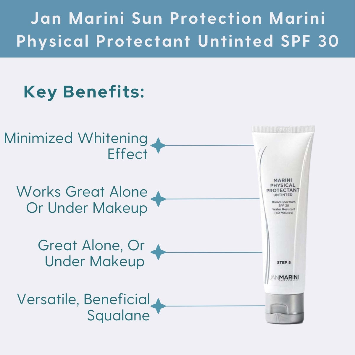 Jan Marini Facial Sunscreen 2.0 fl. oz. Jan Marini Sun Protection Marini Physical Protectant Untinted SPF 30 - Skin Type Solutions