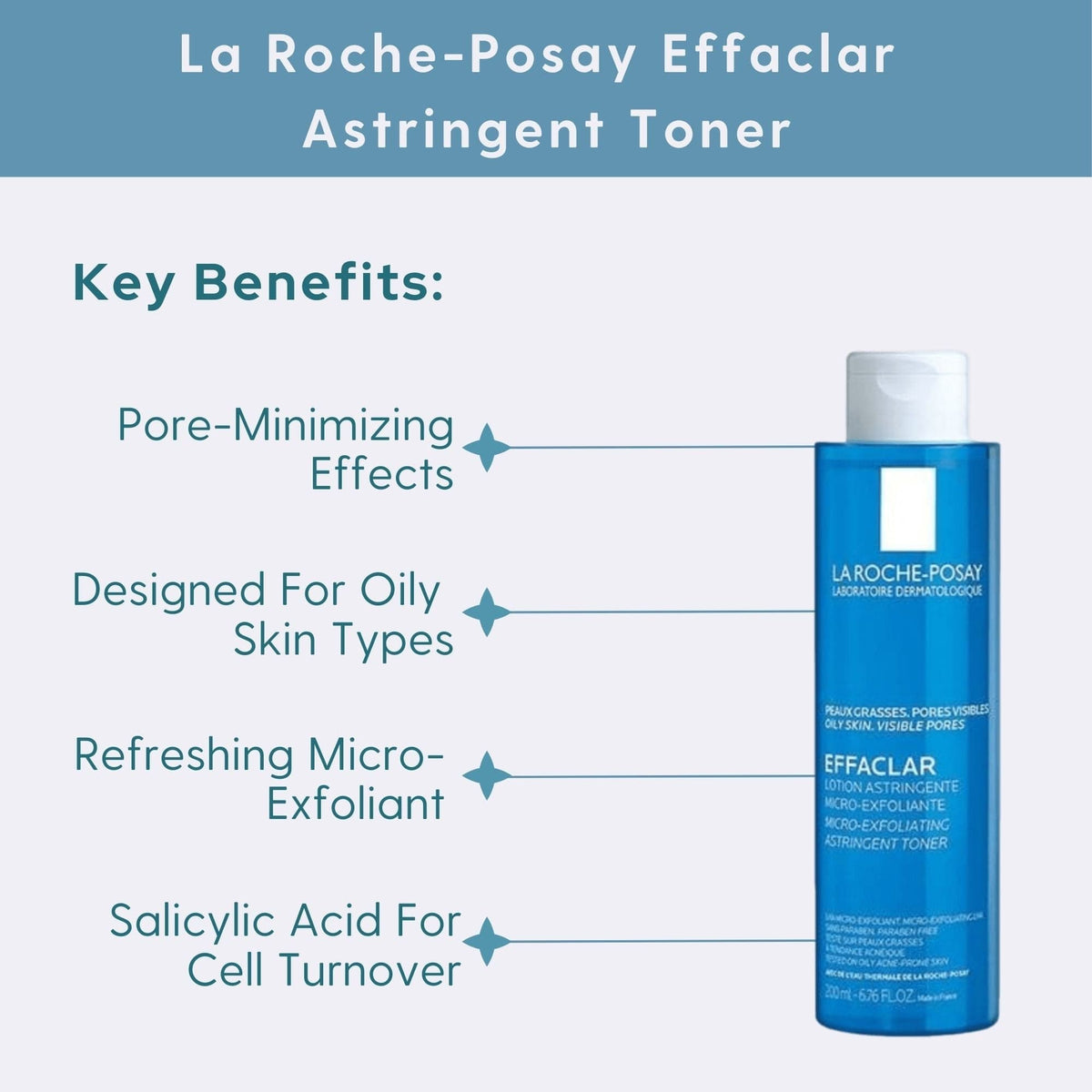 La Roche-Posay Facial Toner 6.76 fl. oz. La Roche-Posay Effaclar Astringent Toner - Skin Type Solutions