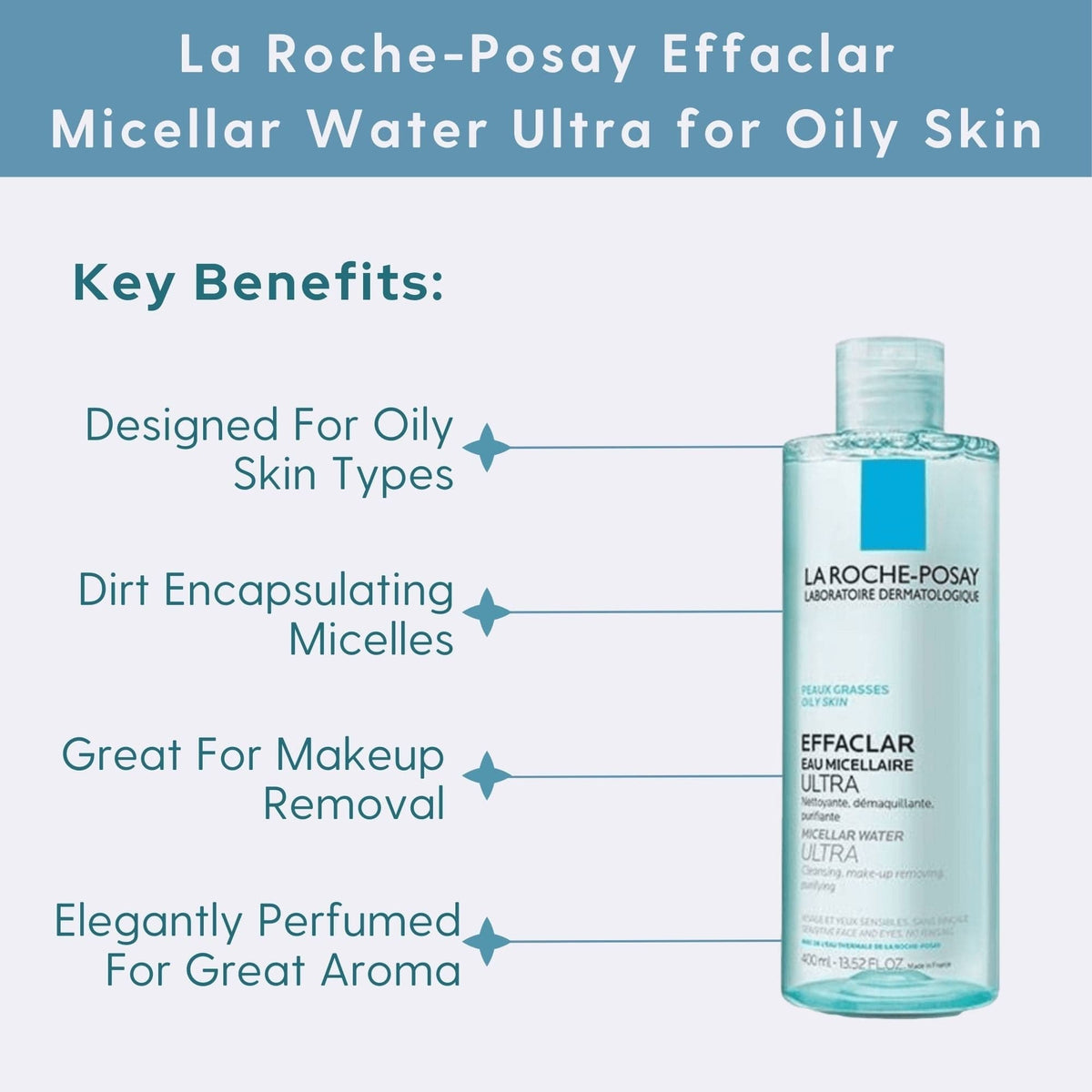 La Roche-Posay Body Cleanser 13.5 fl. oz. / 400 ml. La Roche-Posay Effaclar Micellar Water Ultra for Oily Skin - Skin Type Solutions