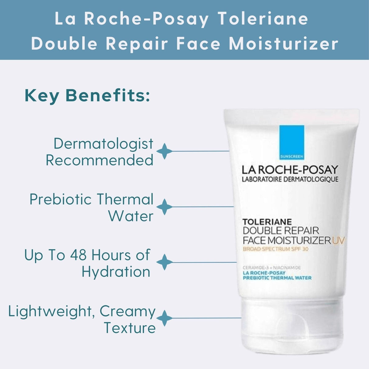 La Roche-Posay Facial Sunscreen 2.5 fl. oz. La Roche-Posay Toleriane Facial Moisturizer with SPF 30 - Skin Type Solutions