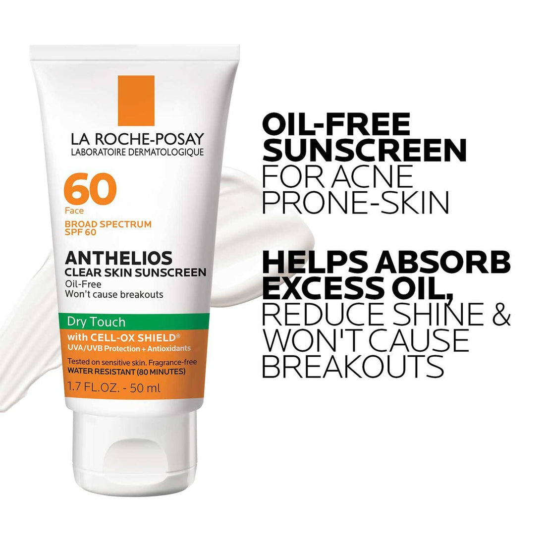 La Roche-Posay Facial Sunscreen La Roche-Posay Anthelios Clear Skin Dry Touch Sunscreen SPF 60 - Skin Type Solutions