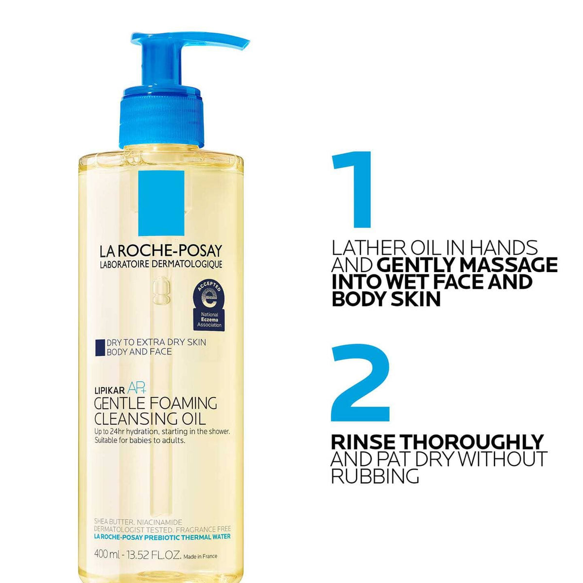 La Roche-Posay Body Cleanser 13.5 fl. oz. La Roche-Posay Lipikar AP+ Gentle Foaming Cleansing Oil - Skin Type Solutions