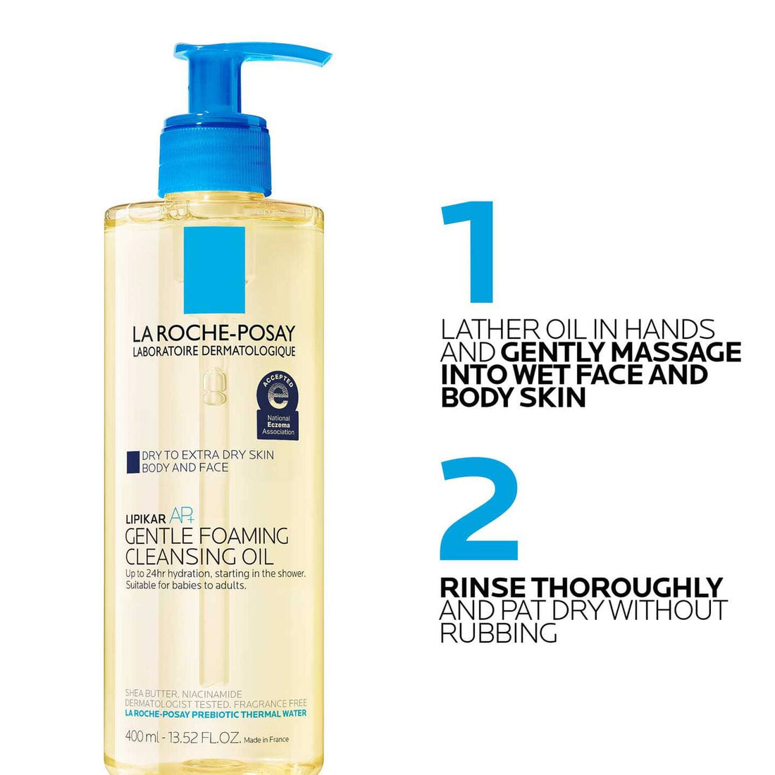 La Roche-Posay Body Cleanser 13.5 fl. oz. La Roche-Posay Lipikar AP+ Gentle Foaming Cleansing Oil - Skin Type Solutions