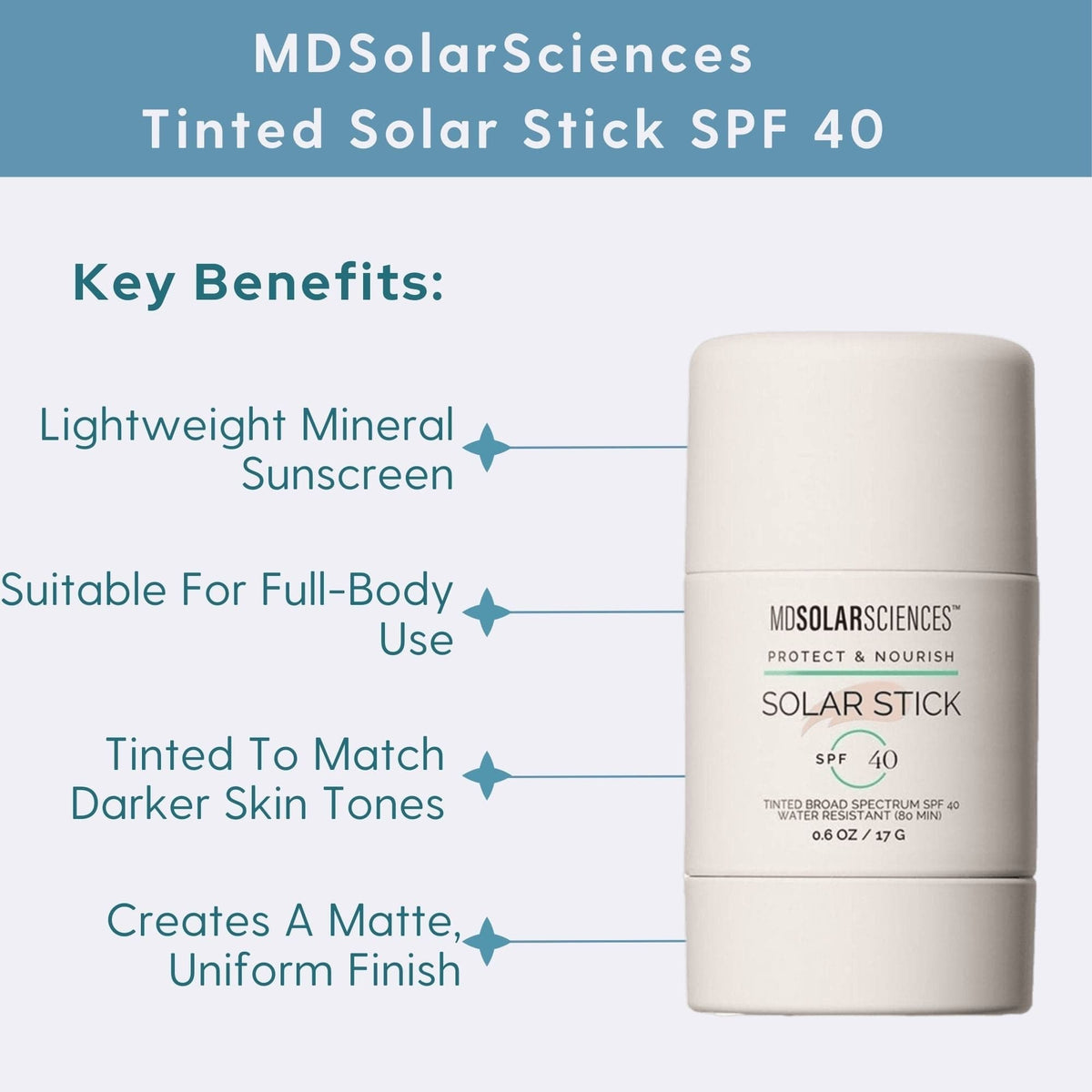 MDSolarSciences Face & Body Sunscreen 0.6 fl. oz. MDSolarSciences Tinted Solar Stick SPF 40 - Skin Type Solutions