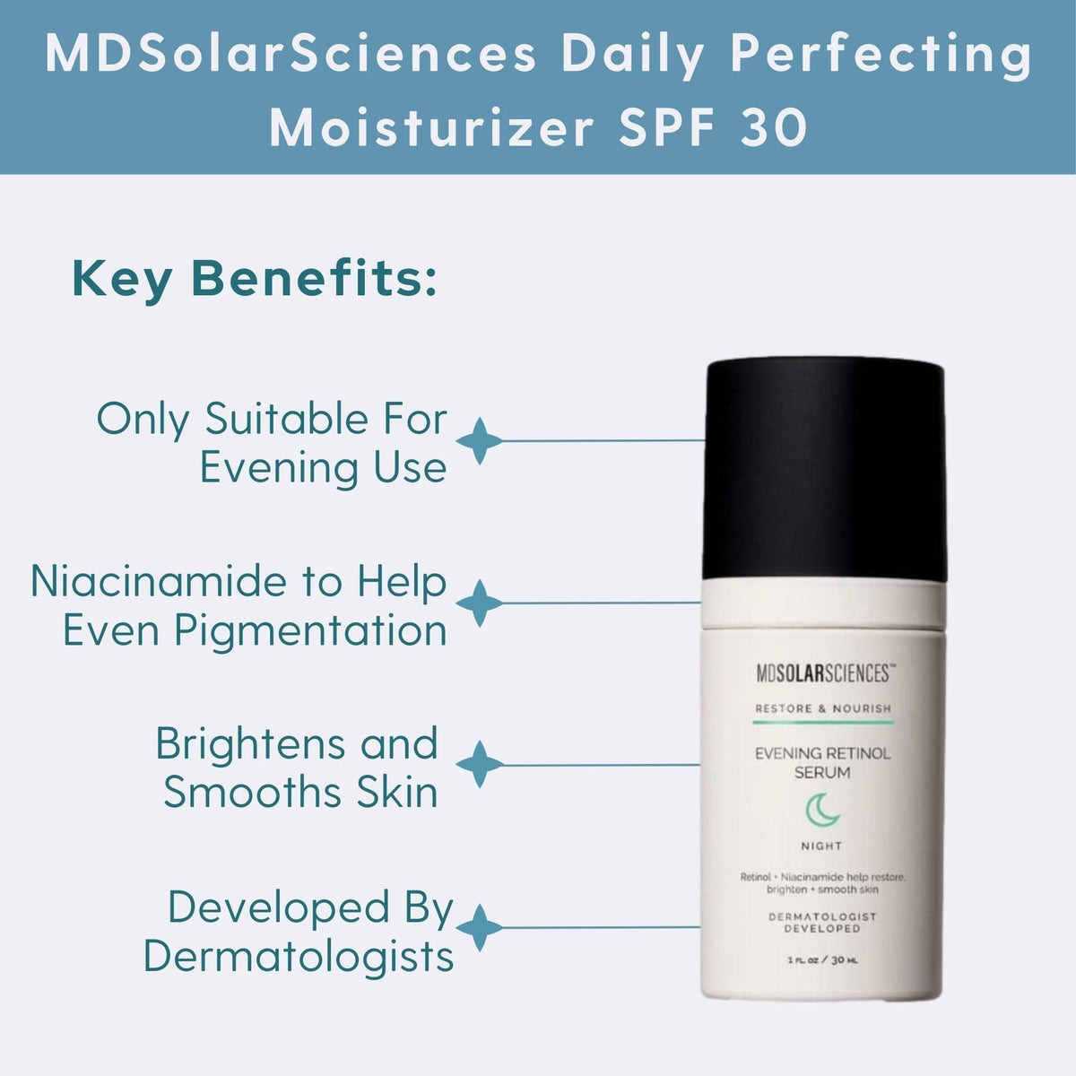 MDSolarSciences Face & Body Treatment 1 oz. MDSolarSciences Evening Retinol Serum - Skin Type Solutions