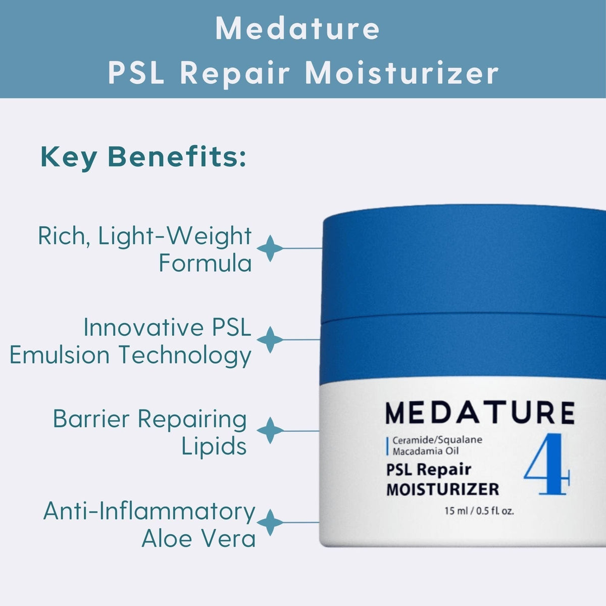 Medature SkinCare 0.5 fl. oz. (15 ml) Medature PSL Repair Moisturizer Trial Size - Skin Type Solutions