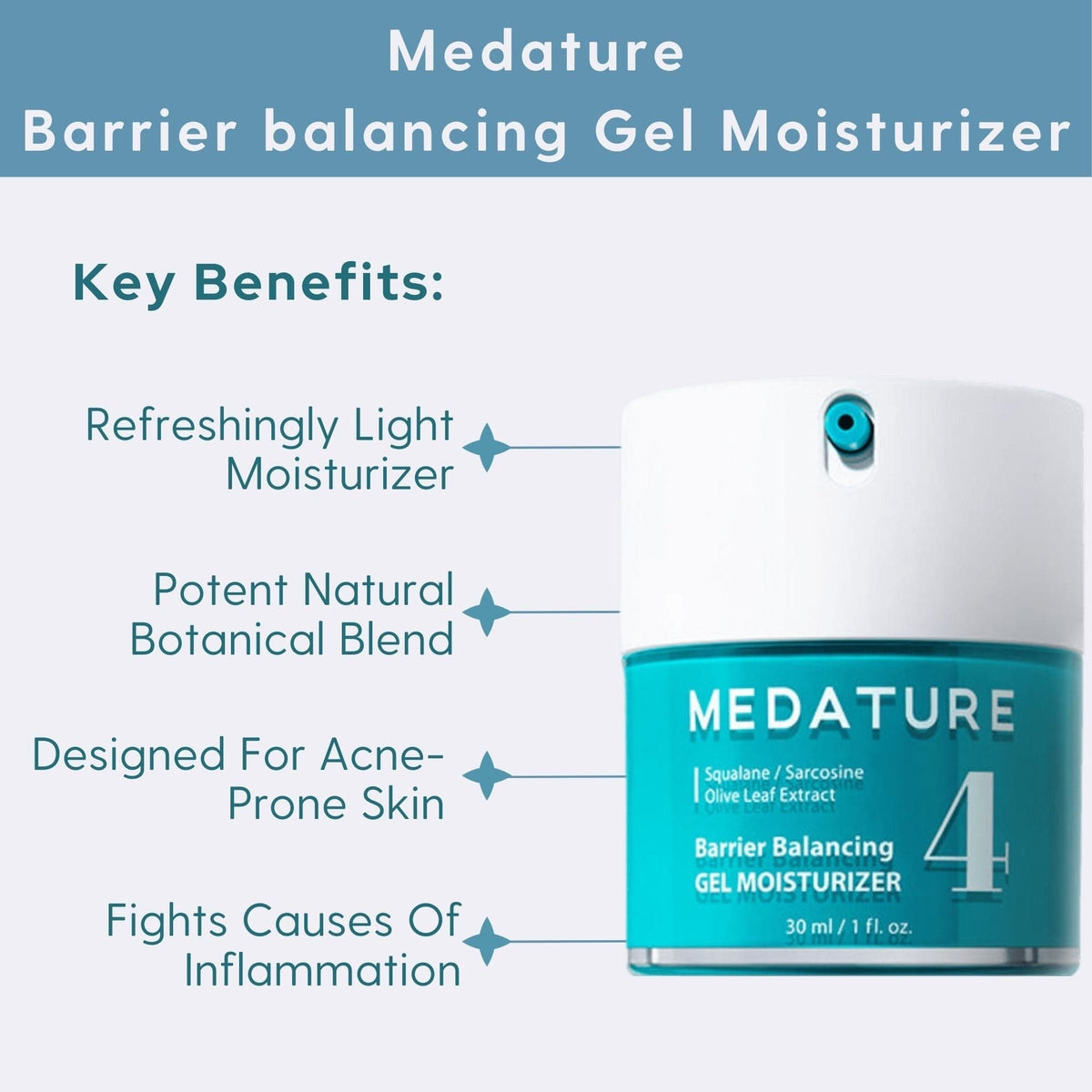 Medature Facial Moisturizer 1 oz. Medature Barrier balancing Gel Moisturizer - Skin Type Solutions