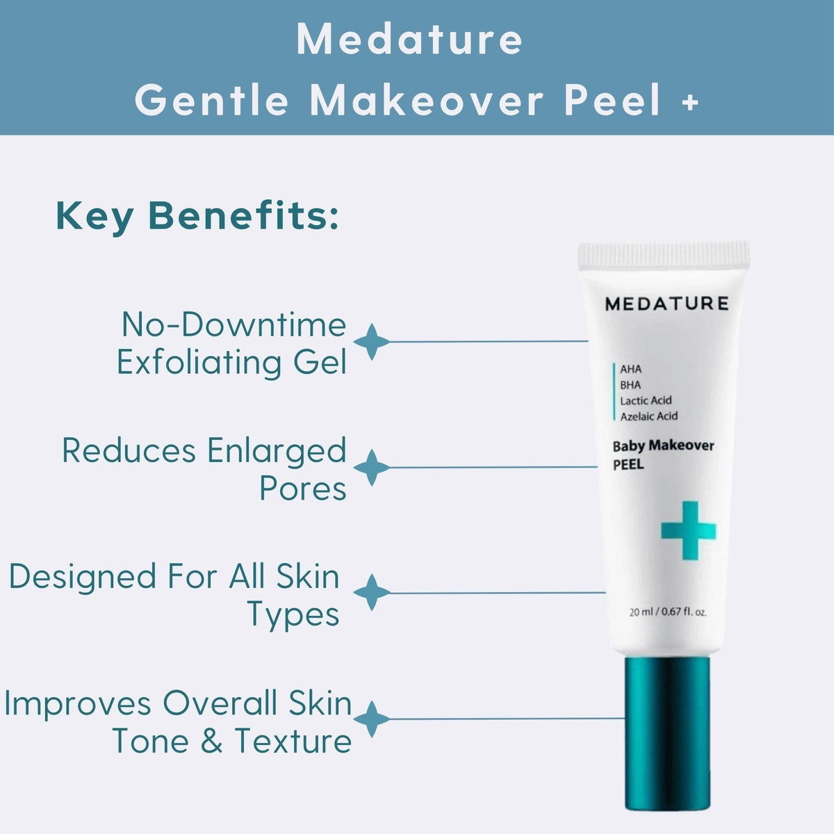 Medature Peel 0.67 fl oz/20ml Medature Gentle Makeover Peel + - Skin Type Solutions