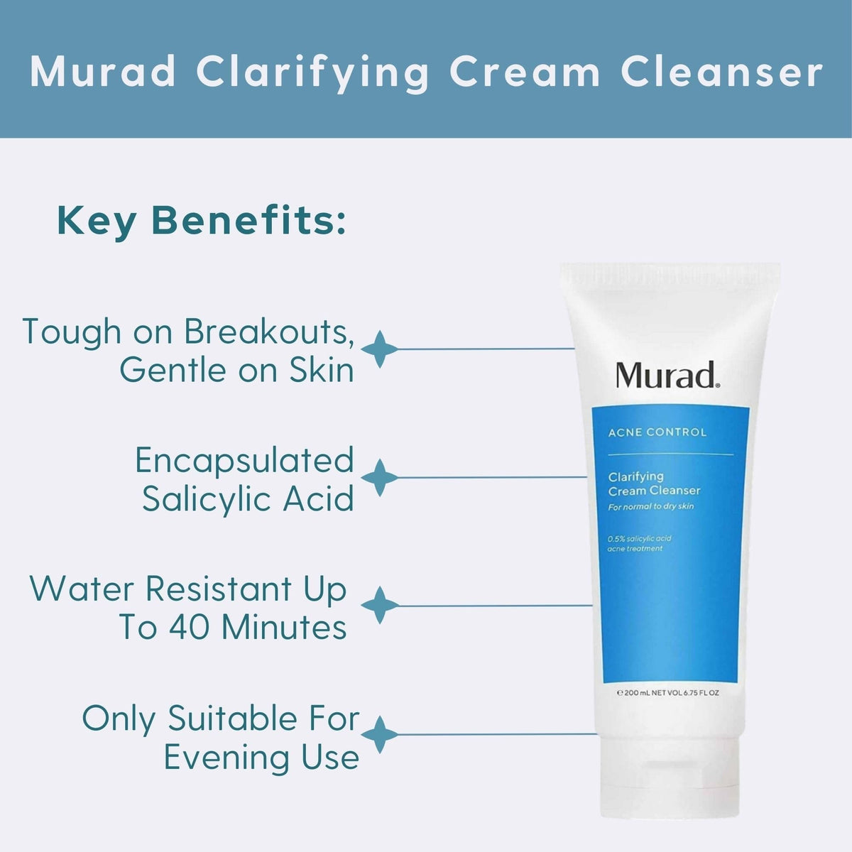Murad Facial Cleanser 6.75 fl. oz. Murad Clarifying Cream Cleanser - Skin Type Solutions