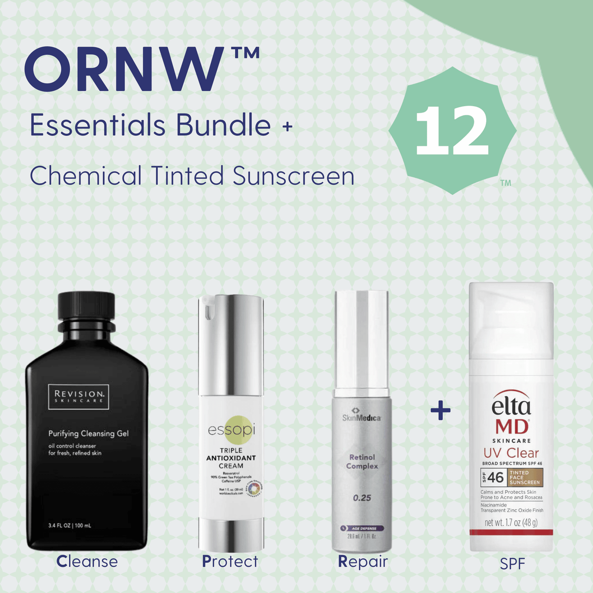 Skin Type Solutions Skincare Bundle Chemical Tinted Sunscreen ORNW 12 - Essentials Bundle - Skin Type Solutions