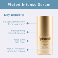Plated intense serum key benefits