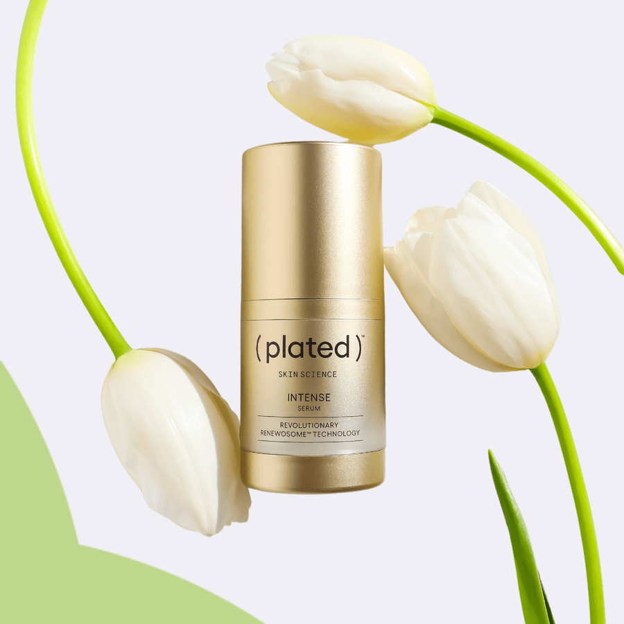 Plated intense serum with flowers