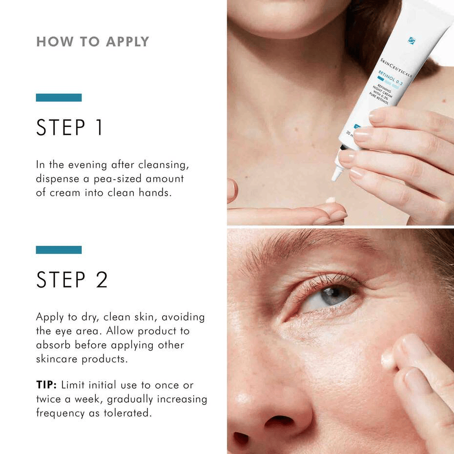 SkinCeuticals Face & Body Treatment 1.0 fl. oz. SkinCeuticals Retinol 0.3 Refining + Anti-Aging Night Cream - Skin Type Solutions