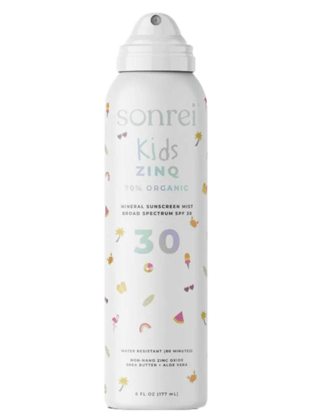 Sonrei Body Sunscreen 6 oz. Sonrei Kids Zinq Organic Mineral Sunscreen Mist SPF 30 - Skin Type Solutions