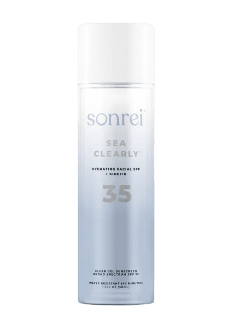 Sonrei Sea Clearly Hydrating Facial SPF 35 + Kinetin Clear Sunscreen Gel Primer 1.7 oz.