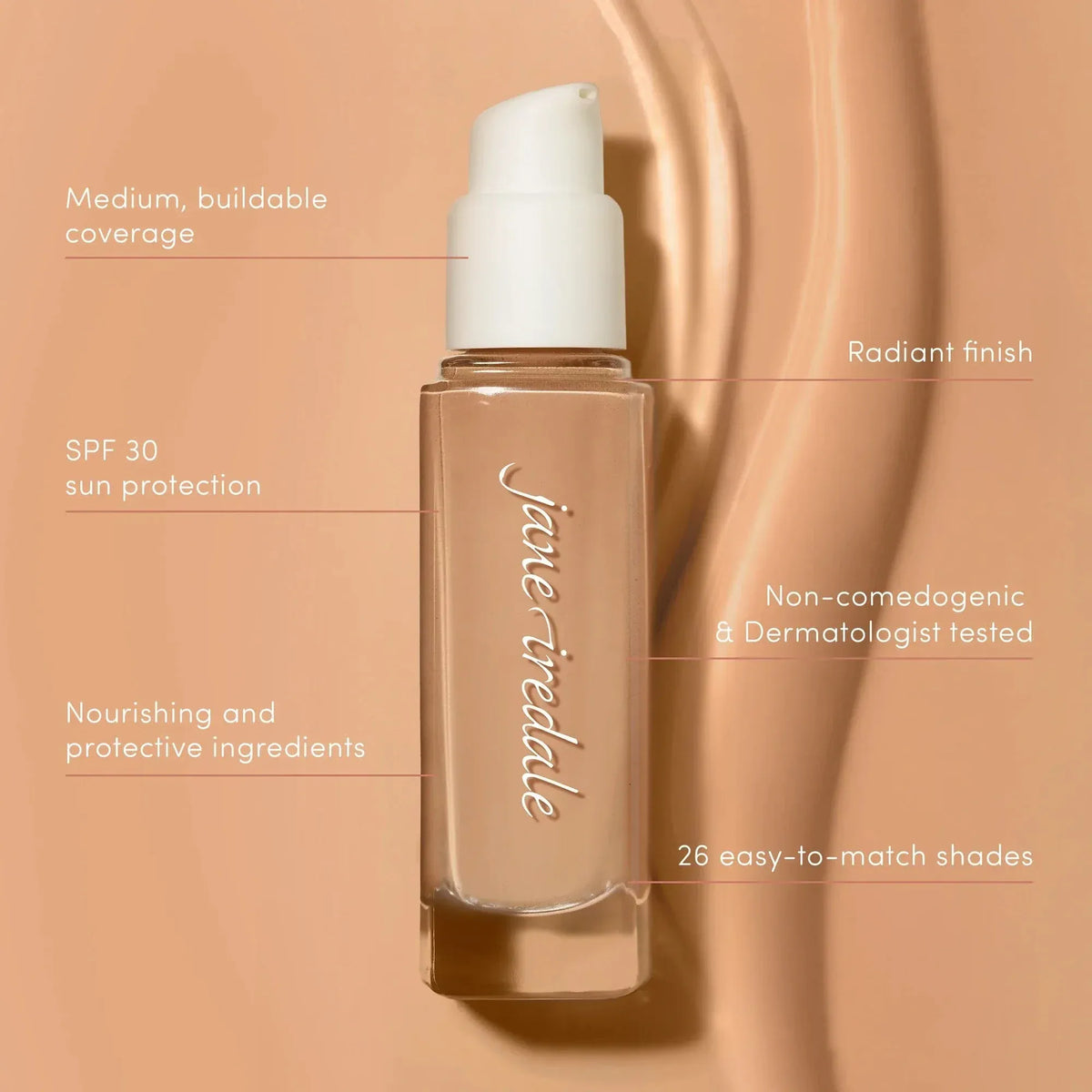 Jane Iredale Facial Makeup Jane Iredale SkinTuition SPF 30 Radiance-Boosting Liquid Foundation - Skin Type Solutions