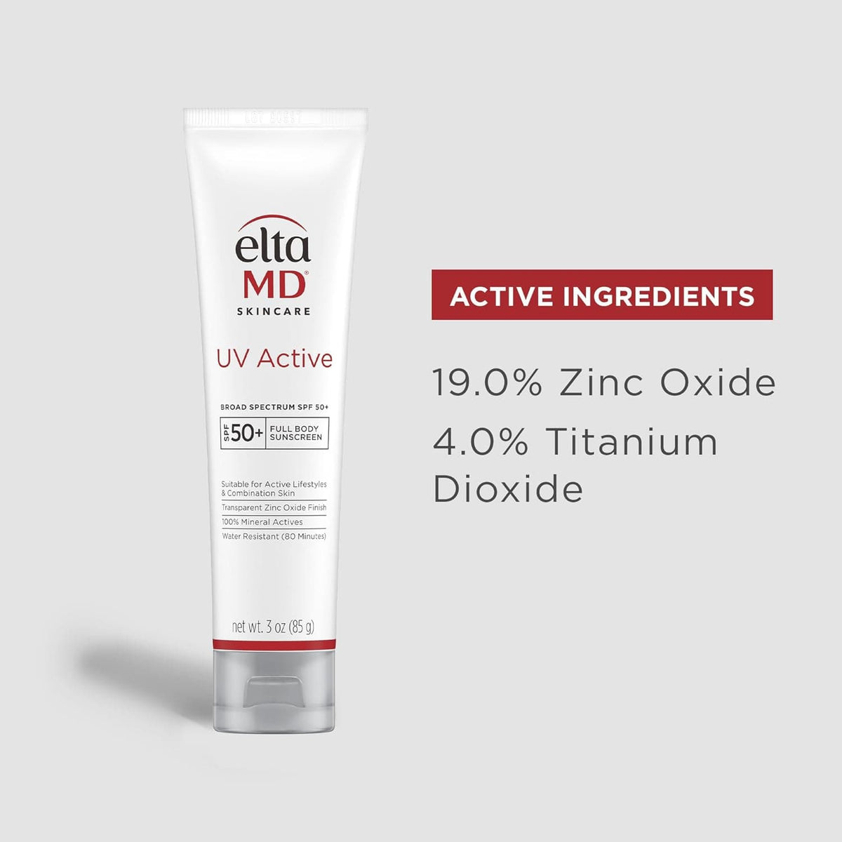 EltaMD Facial Sunscreen 3.0 fl. oz. EltaMD UV Active Broad Spectrum SPF 50+ - Skin Type Solutions