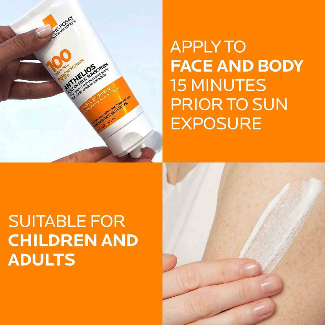 La Roche-Posay Body Sunscreen La Roche-Posay Anthelios Melt-in Milk Body & Face Sunscreen SPF 100 - Skin Type Solutions