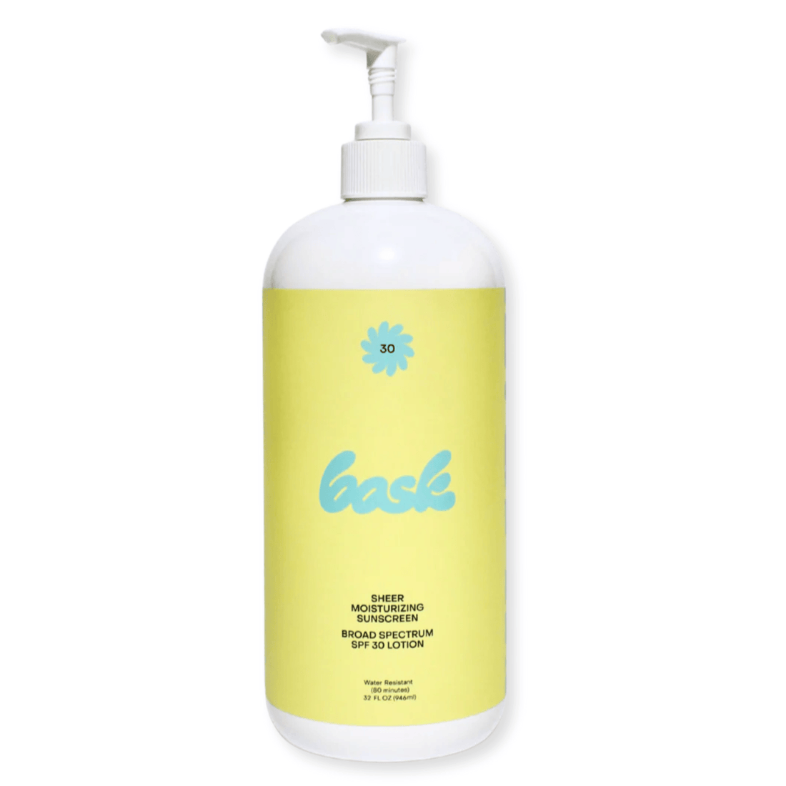 BASK Face & Body Sunscreen 32. fl. oz. (946 ml) Bask Sheer Moisturizing Face + Body Sunscreen Lotion SPF 30 - Skin Type Solutions