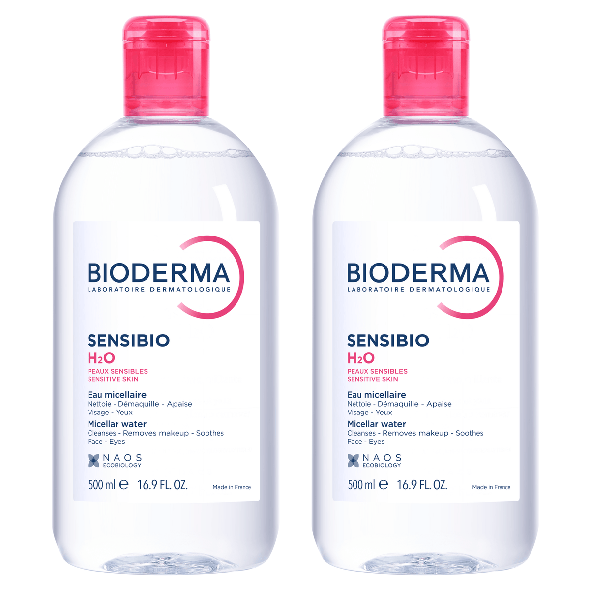 Bioderma Body Cleanser 2 x 500ml / 33.4 fl. oz. Bioderma Sensibio H2O Micellar Water - Skin Type Solutions
