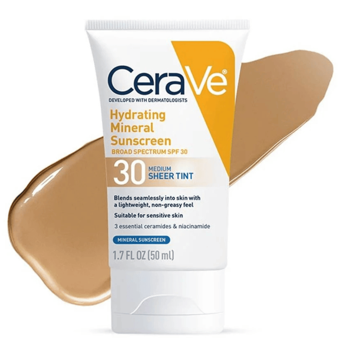 Cerave Face & Body Sunscreen Medium CeraVe Hydrating Mineral Sunscreen Broad Spectrum SPF 30 Deep Tint - Skin Type Solutions