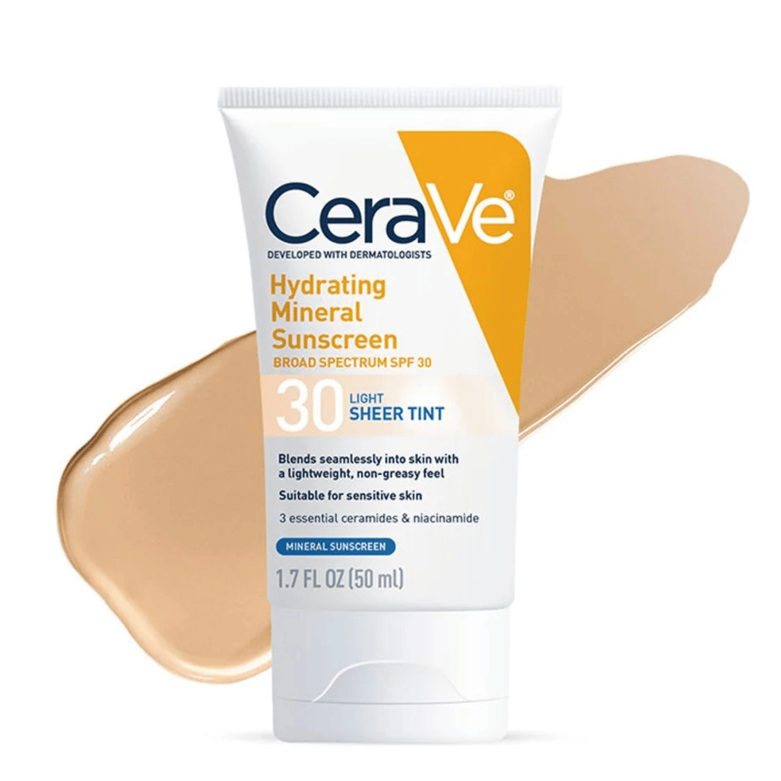 Cerave Face & Body Sunscreen Light CeraVe Hydrating Mineral Sunscreen Broad Spectrum SPF 30 Deep Tint - Skin Type Solutions