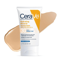 Cerave Face & Body Sunscreen Light CeraVe Hydrating Mineral Sunscreen Broad Spectrum SPF 30 Deep Tint - Skin Type Solutions