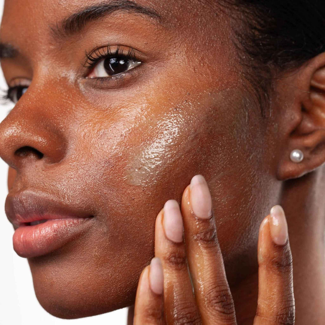 COSMEDIX Purity Clean Hydrating Cleanser with model at skin type solutions