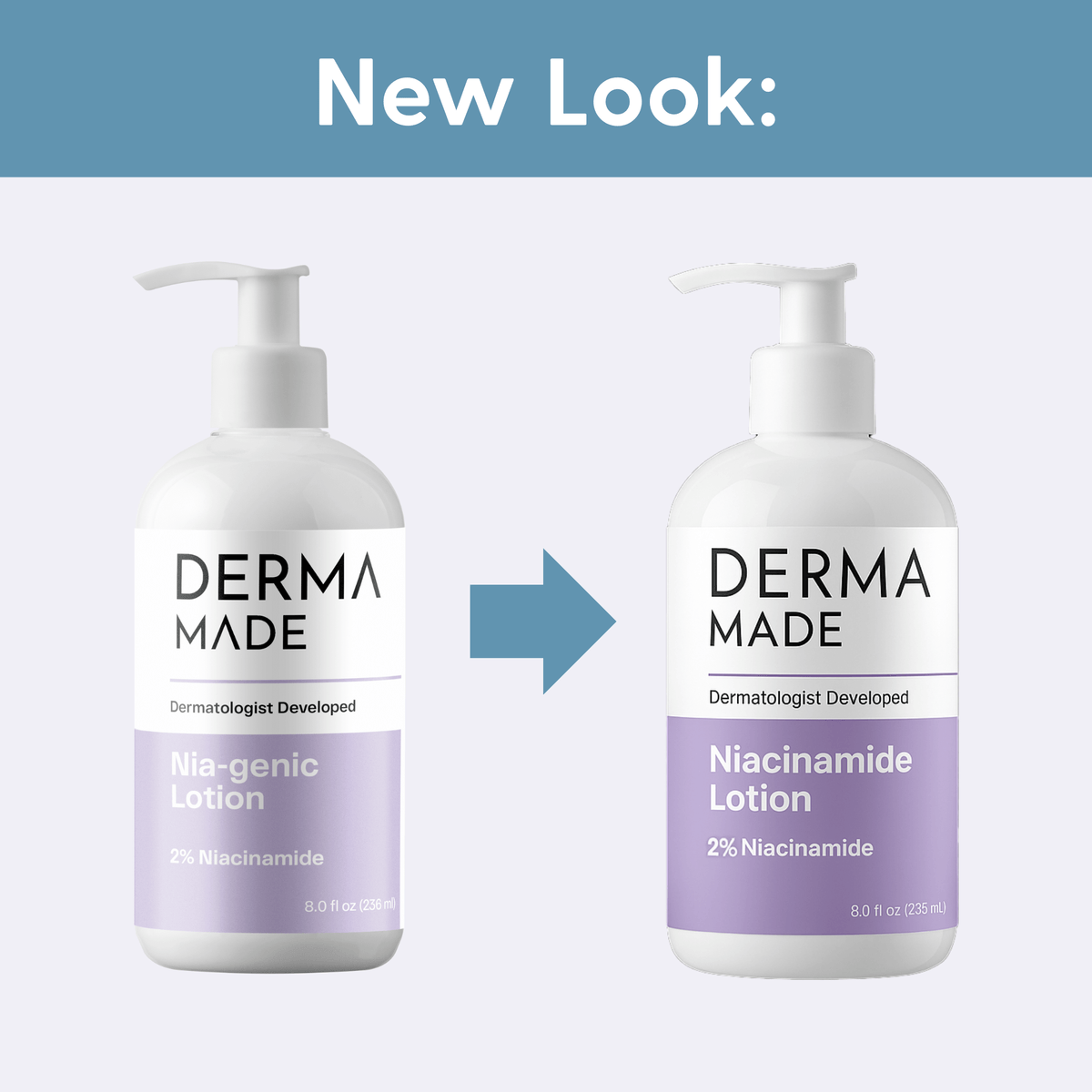 Derma Made Facial Moisturizer 8 oz. Derma Made Niacinamide Lotion - Skin Type Solutions