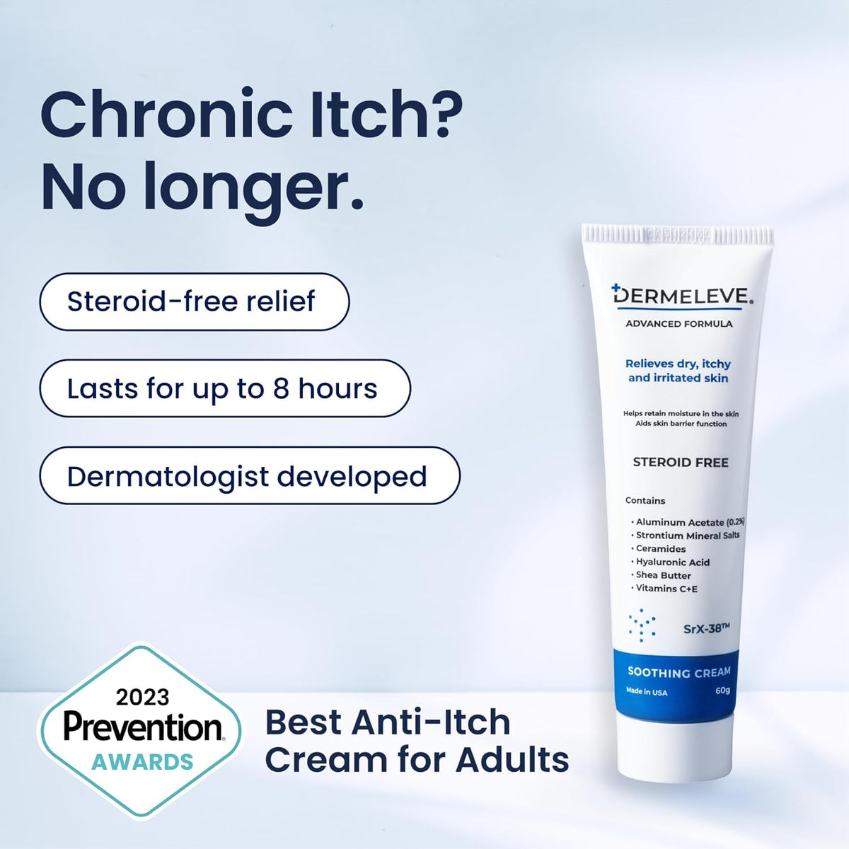 Dermeleve Lotions & Moisturizers Dermeleve Steroid Free Anti-Itch Soothing Cream 60g - Skin Type Solutions