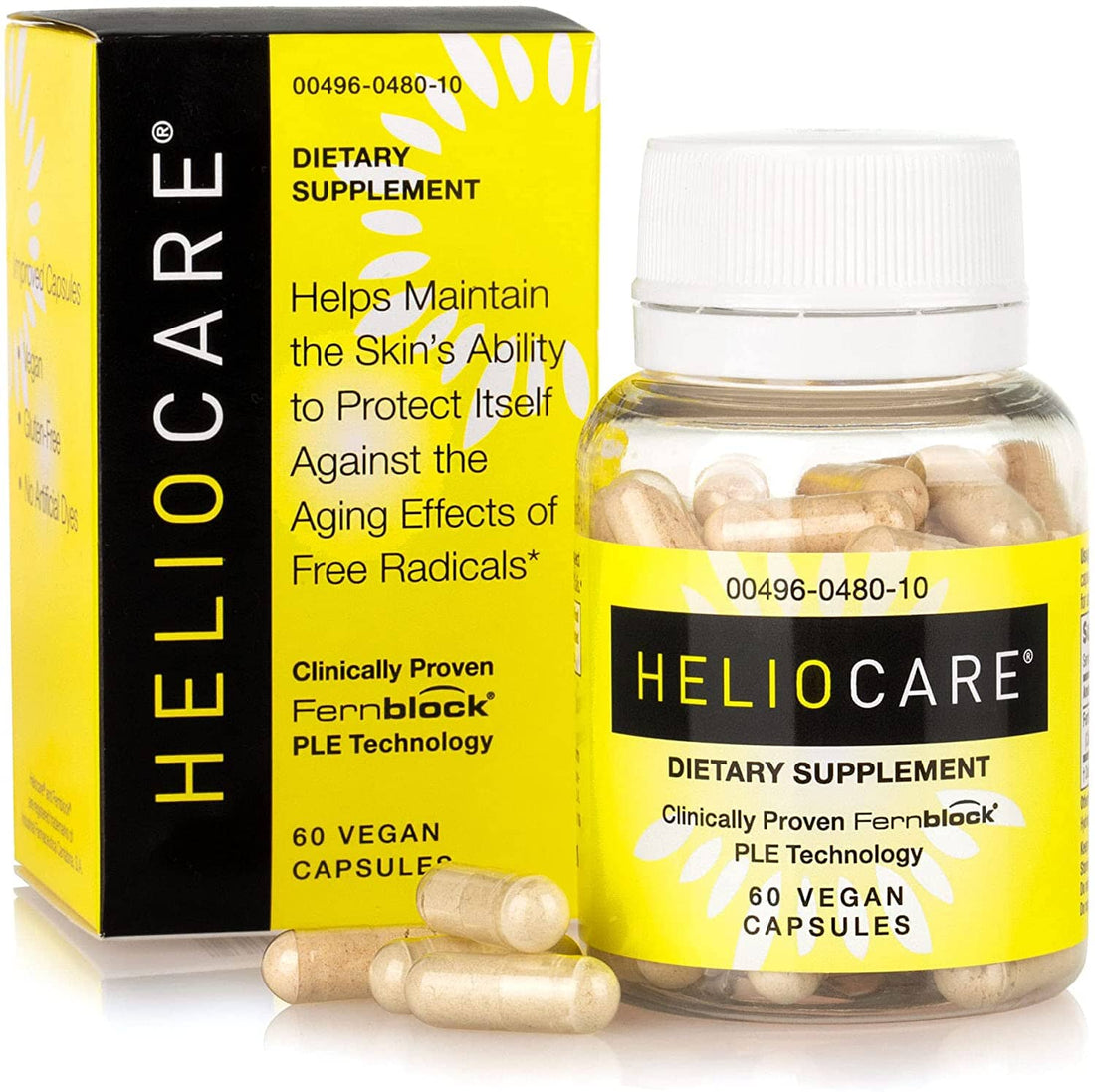 Heliocare Skin Supplements 1 Bottle (60 capsules) Heliocare Sun Protection Antioxidant Supplement - 60 Capsules - Skin Type Solutions