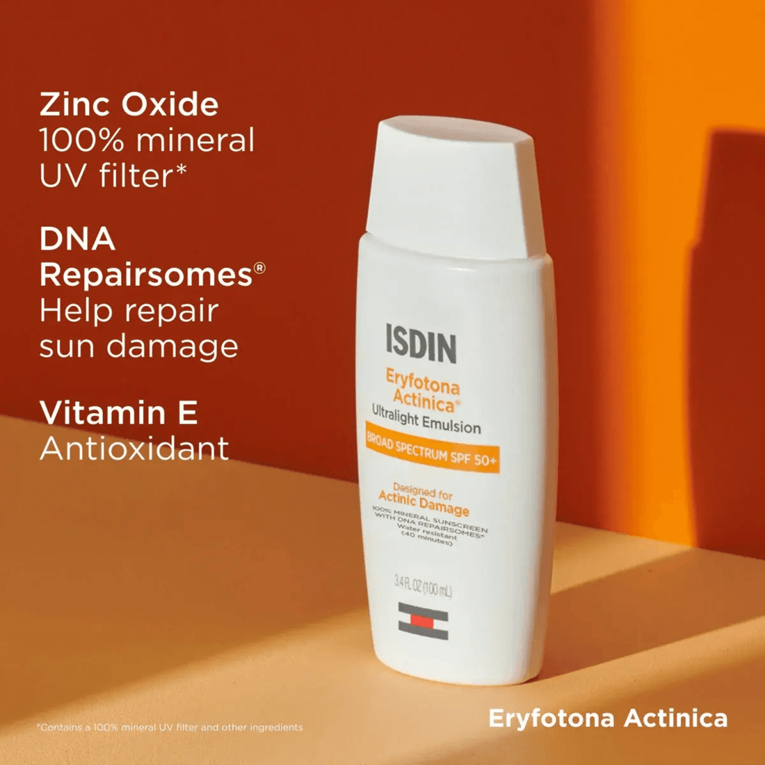 ISDIN Facial Sunscreen 3.4 fl. oz. ISDIN Eryfotona Actinica Ultralight Emulsion SPF 50+ - Skin Type Solutions