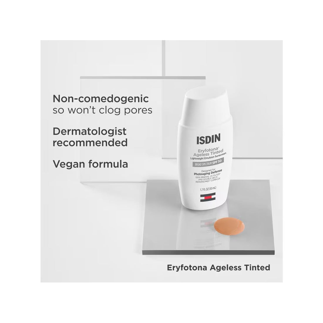ISDIN Sunscreen ISDIN Eryfotona Ageless Tinted Mineral Broad-Spectrum SPF 50 Face Sunscreen New Formula - Skin Type Solutions