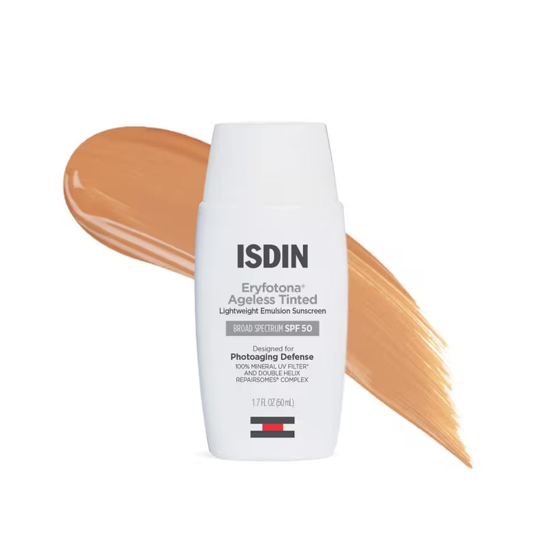 ISDIN Sunscreen 1.7 oz / 50ml ISDIN Eryfotona Ageless Tinted Mineral Broad-Spectrum SPF 50 Face Sunscreen New Formula - Skin Type Solutions