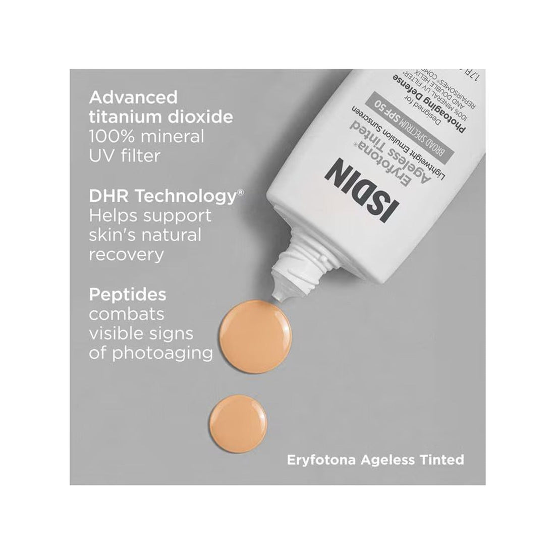 ISDIN Sunscreen ISDIN Eryfotona Ageless Tinted Mineral Broad-Spectrum SPF 50 Face Sunscreen New Formula - Skin Type Solutions