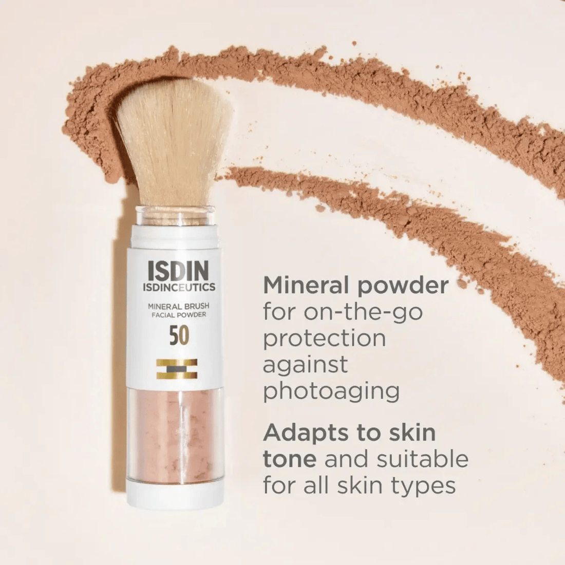 ISDIN Facial Powder 0.14 oz. ISDIN Isdinceutics Mineral Brush Facial Powder SPF 50 - Skin Type Solutions