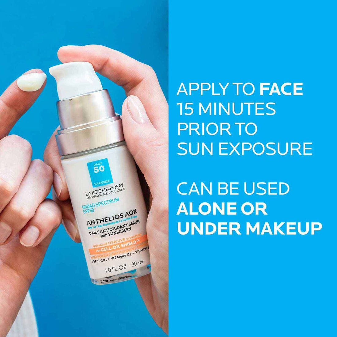 La Roche-Posay Facial Sunscreen 1.0 fl. oz. La Roche-Posay Anthelios 50 AOX Daily Antioxidant Serum SPF 50 - Skin Type Solutions