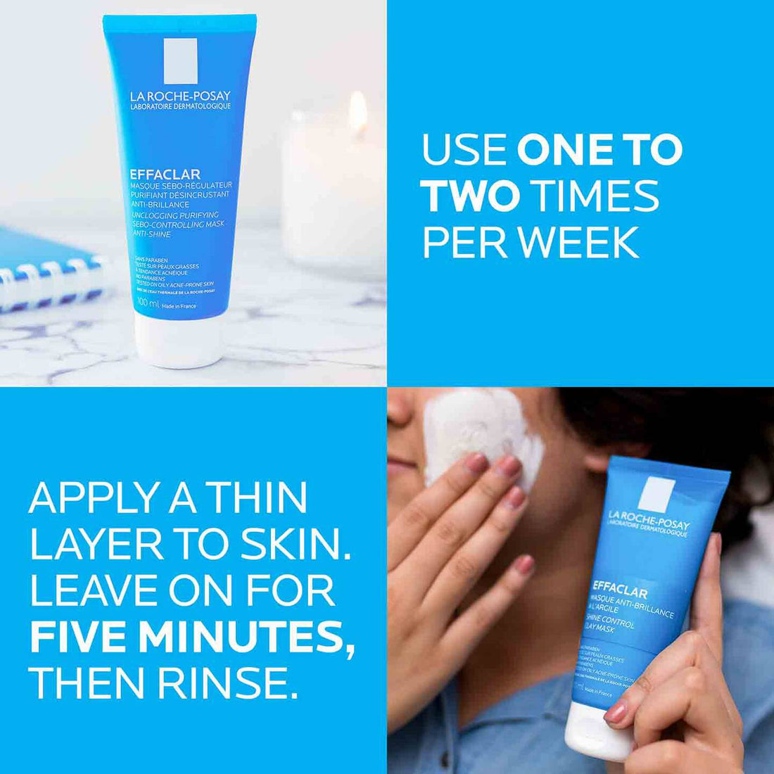 La Roche-Posay Facial Mask 3.38 fl. oz. La Roche-Posay Effaclar Clay Mask - Skin Type Solutions