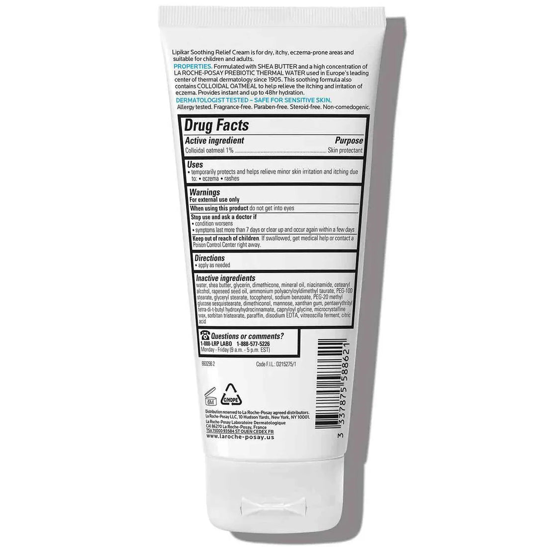 La Roche-Posay Body Moisturizer 6.76 Fl. oz. La Roche-Posay Lipikar Eczema Soothing Relief Cream - Skin Type Solutions