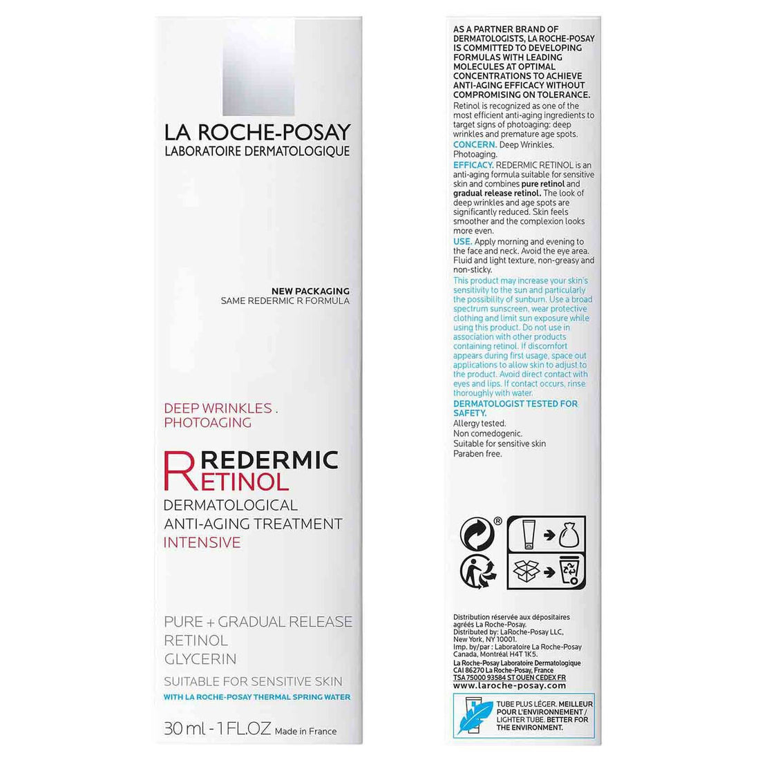 La Roche-Posay Face & Body Treatment 1 fl. oz. La Roche-Posay Redermic R Anti-Aging Treatment Intensive - Skin Type Solutions