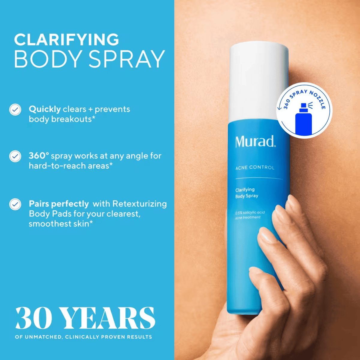 Murad Body Cleanser Murad Clarifying Body Spray with Salicylic Acid - Skin Type Solutions