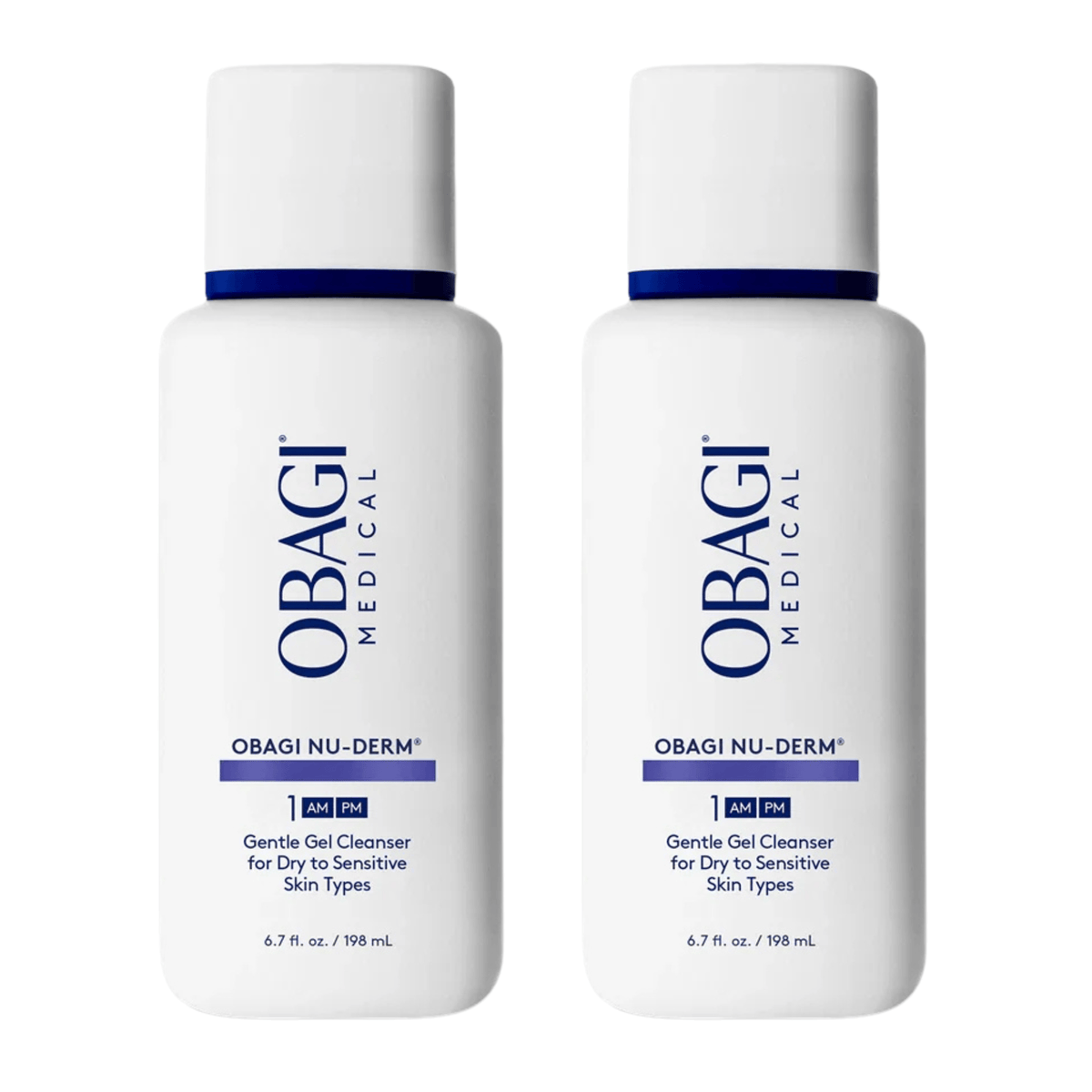 Obagi Skincare Bundle Obagi Nu-Derm Gentle Cleanser (2 Pack) $86 Value - Skin Type Solutions