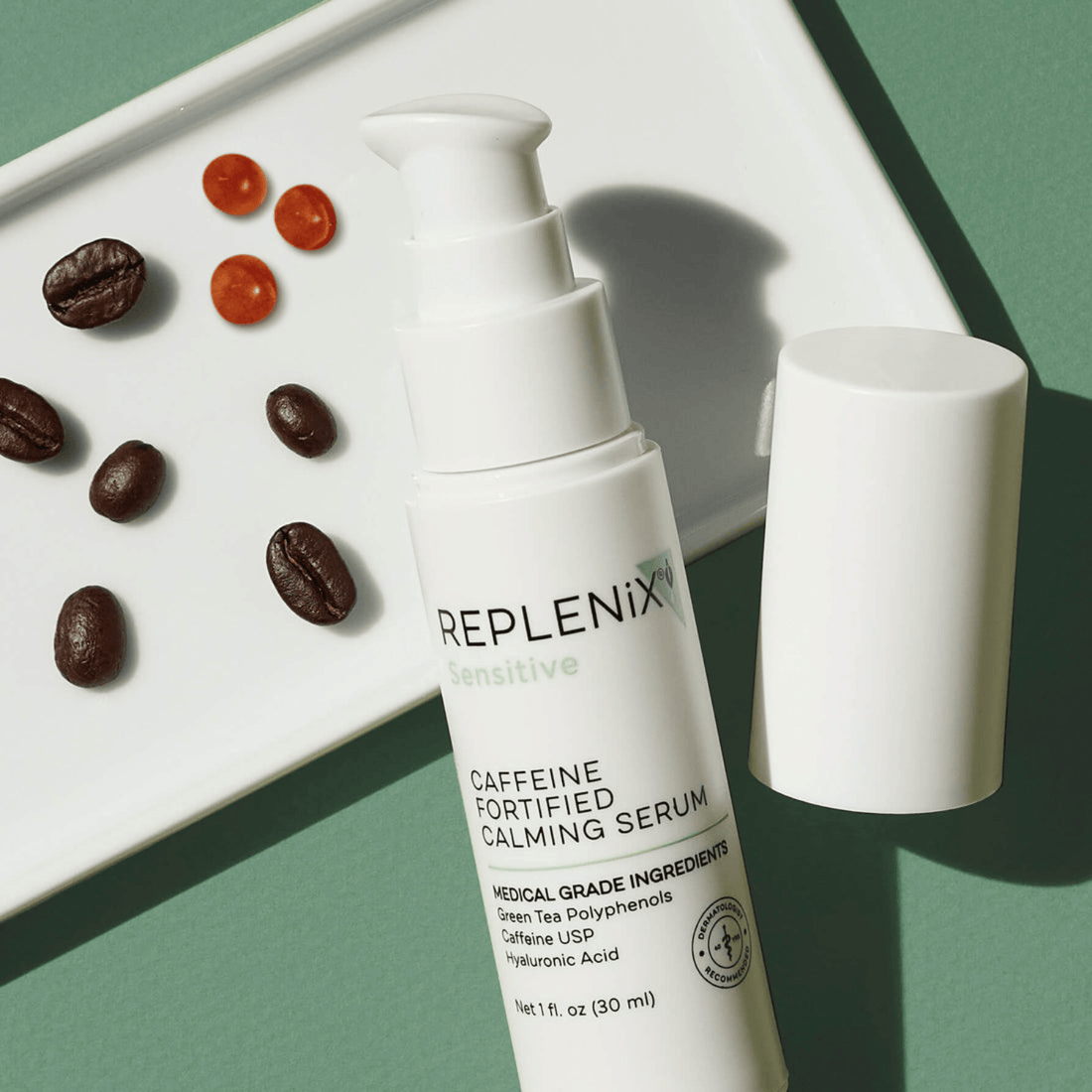 Replenix Face & Body Treatment 1 oz. Replenix Caffeine Fortified Calming Serum - Skin Type Solutions