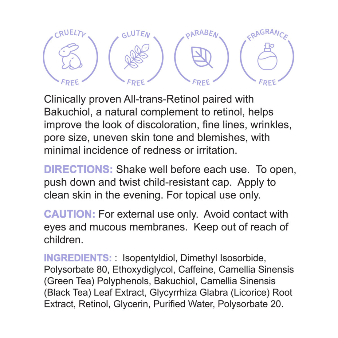 Replenix Face & Body Treatment 1 fl. oz. Replenix Retinol + Bakuchiol Concentrated Serum - Skin Type Solutions