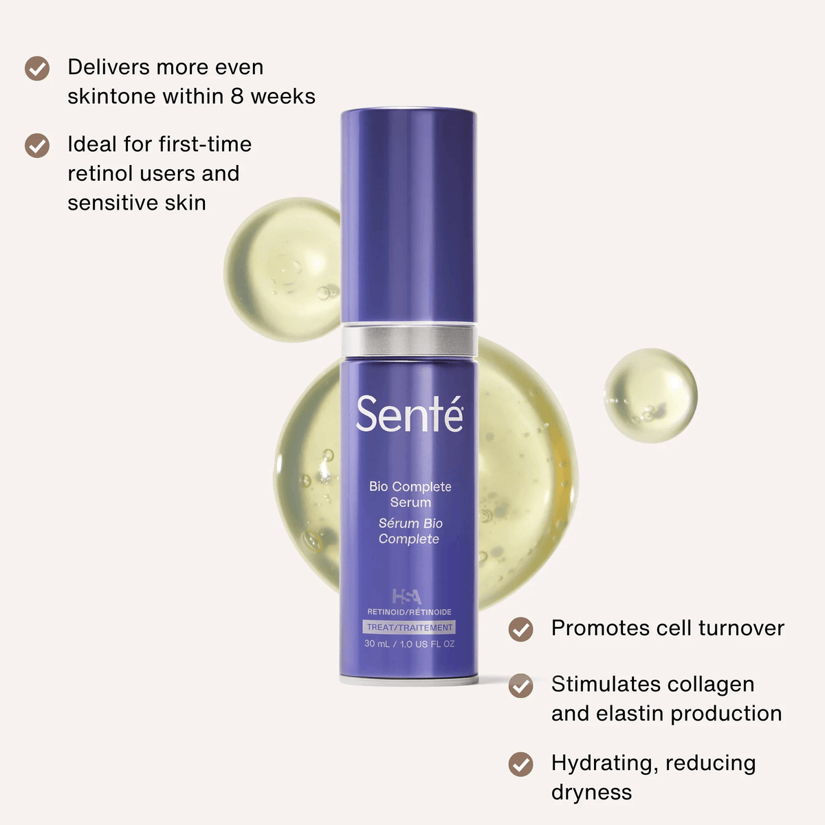 SENTE Face & Body Treatment 1 fl. oz. SENTE Bio Complete Serum - Skin Type Solutions