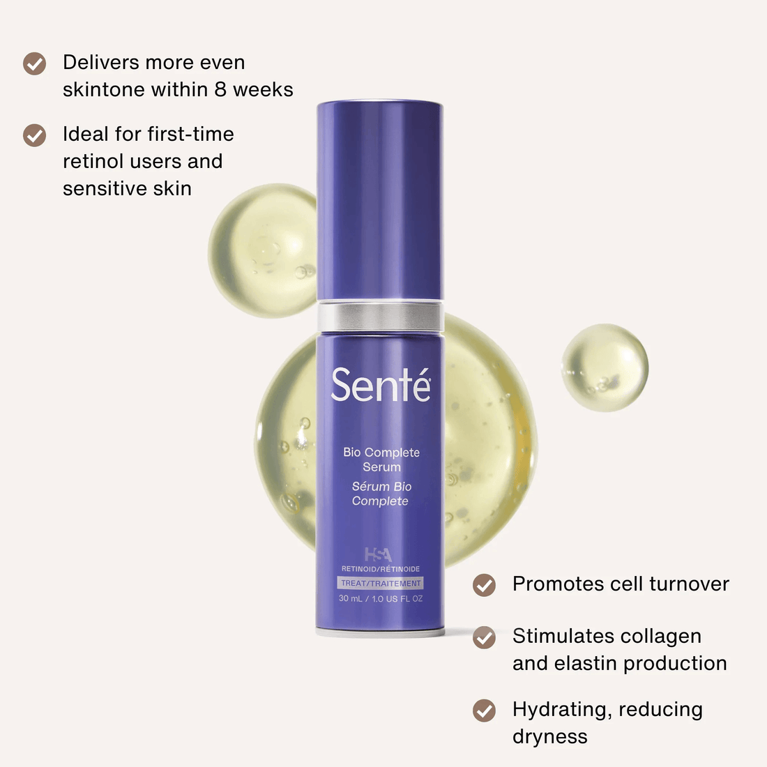 SENTE Face & Body Treatment 1 fl. oz. SENTE Bio Complete Serum - Skin Type Solutions