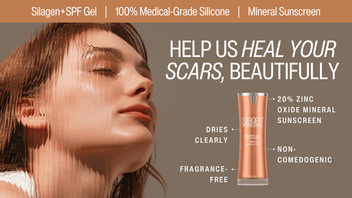 Silagen 100% Pure Silicone Gel + SPF 30 banner